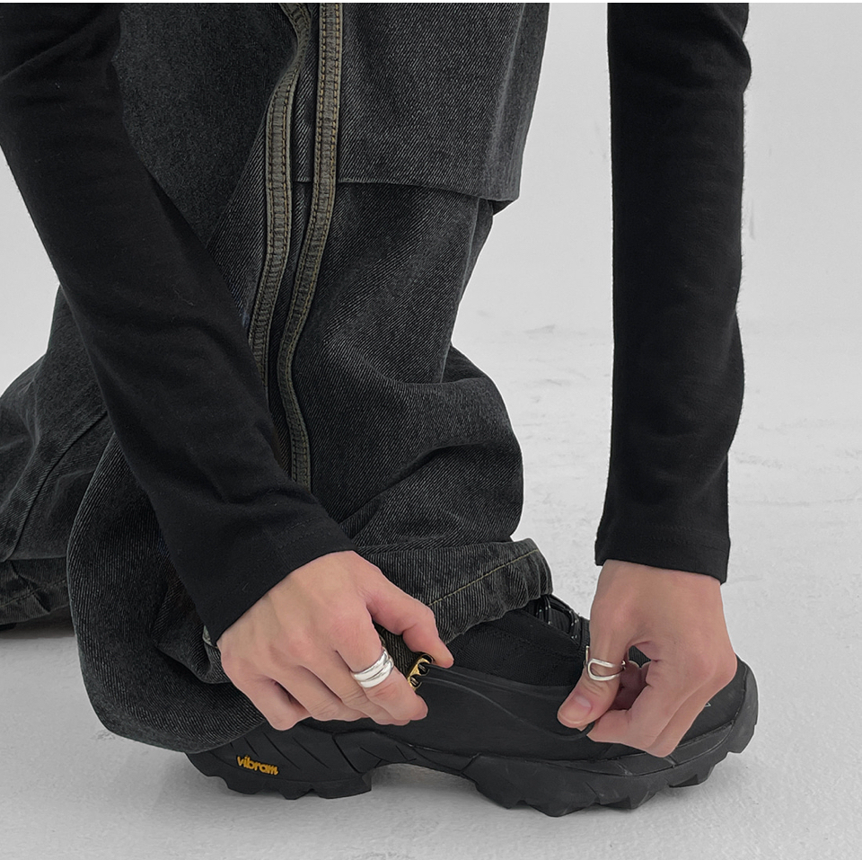 韓国発!【BLACKUP】 Kenmo line two-way bendable denim pants