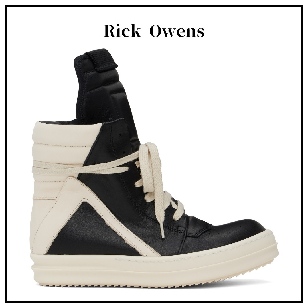 【RICK OWEN】ジオバスケット スニーカー ブラック