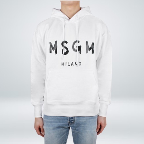 MSGM エムエスジイエム ブラッシュド ロゴ パーカー フーディ
