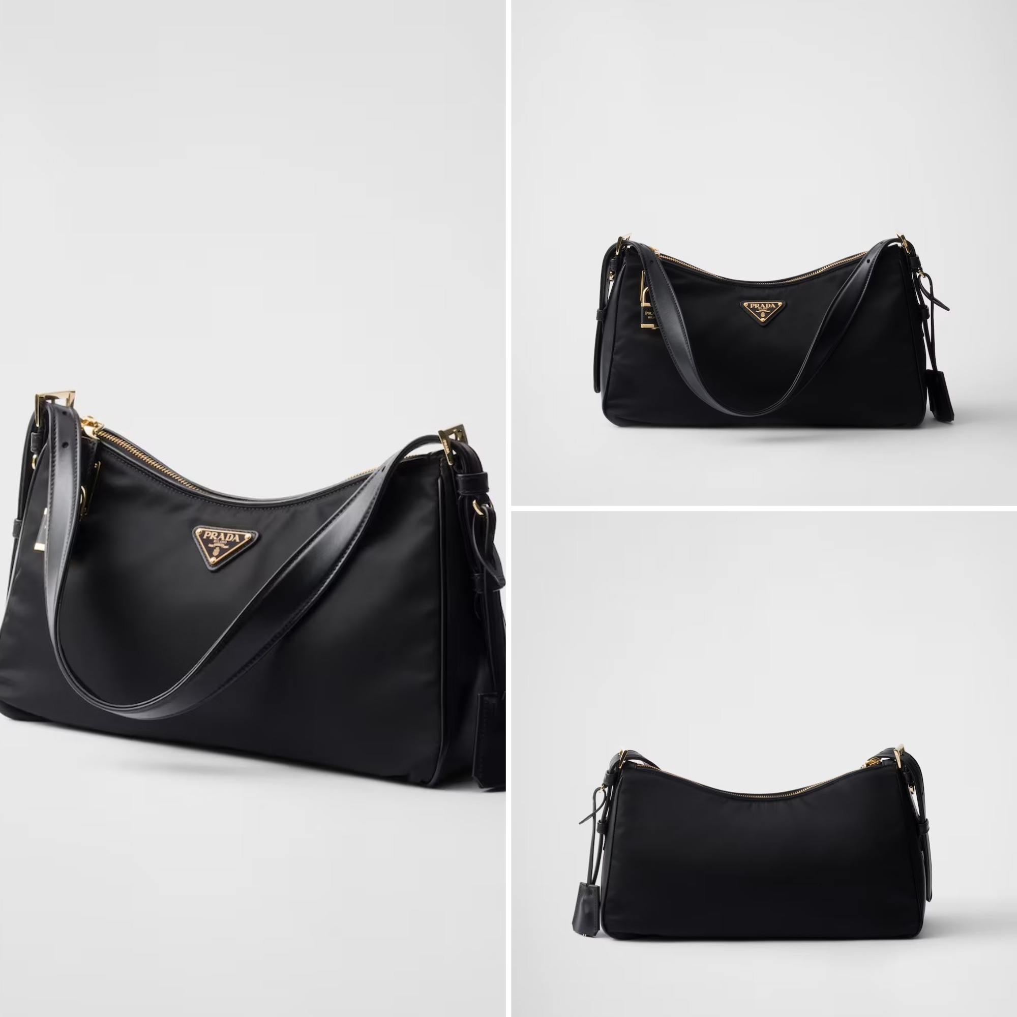 《送料無料》PRADA Prada Aimee large Re-Nylon and leather
