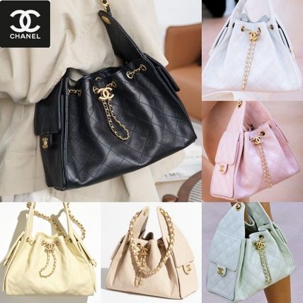 【実用的♪】CHANEL CC シンプル ショルダー ホーボー バッグ 目を惹く☆2WAY】CHANEL ホーボー バッグ CCロゴ チェーン