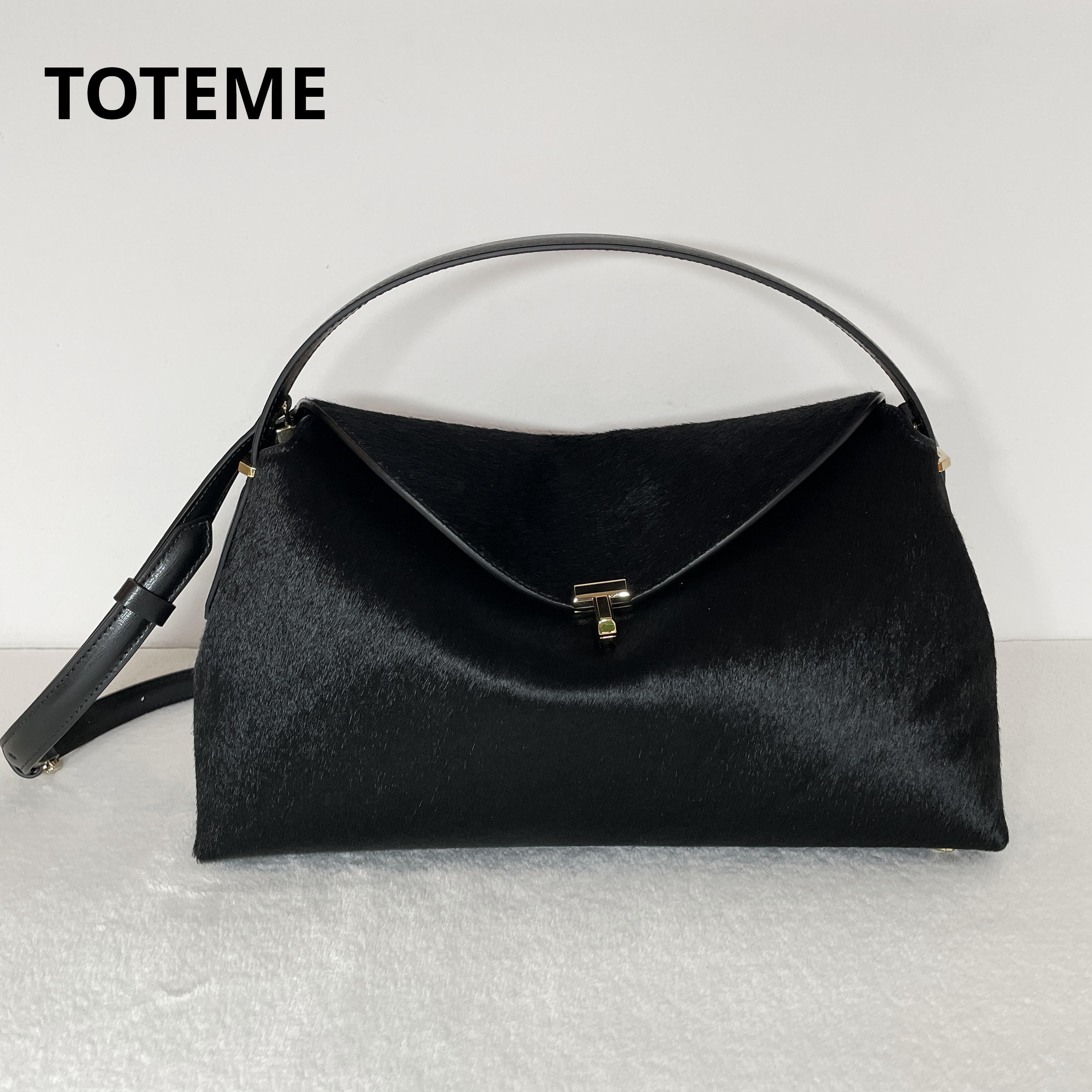 【TOTEME】T-Lock ポニーヘア トップ ハンドル バッグ