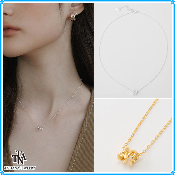 【TATIANA】Ripple Curl Pendant Necklace NZ2426〜ネックレス