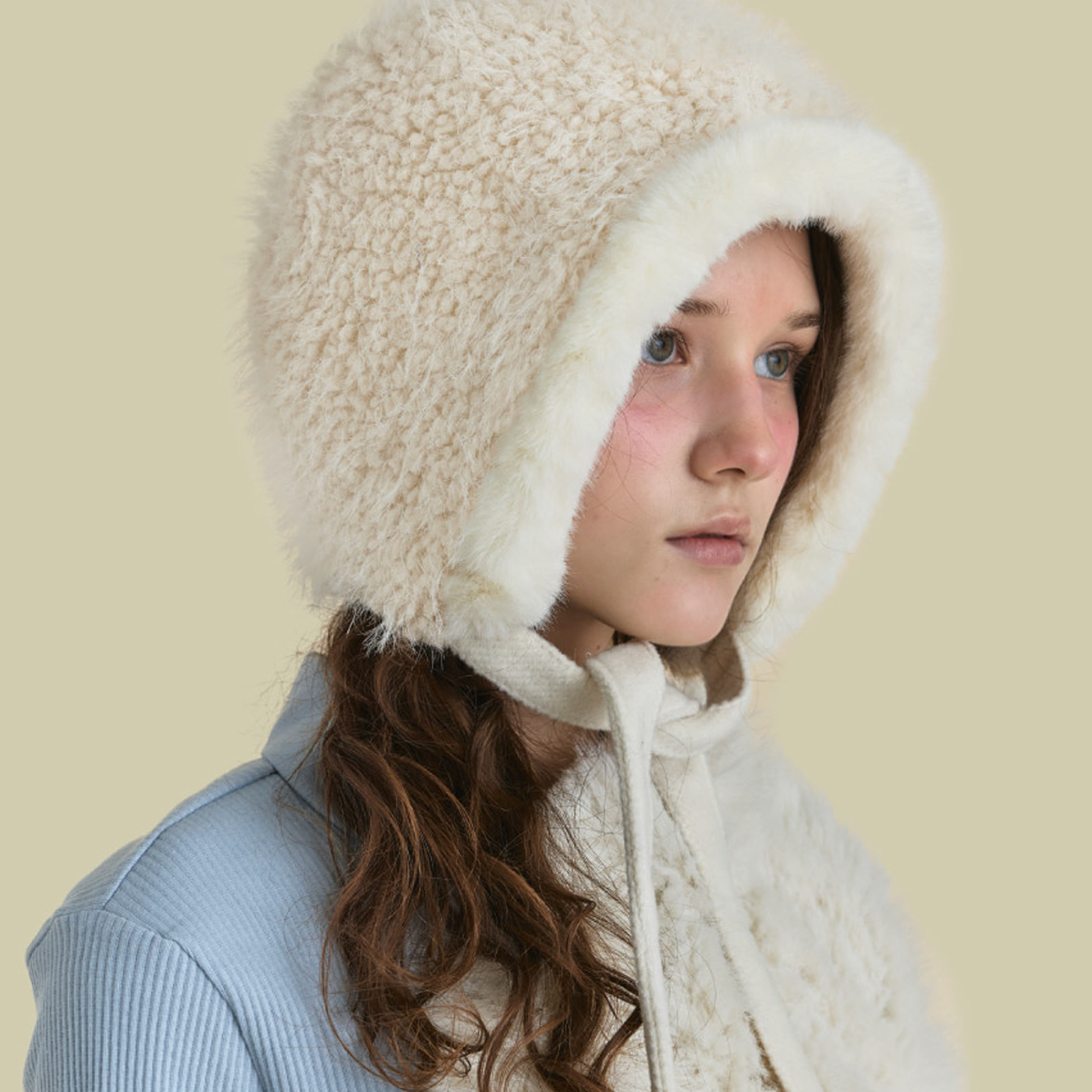 キャップ POESIE DAME : 24FW / KNOT EARFLAP HAT (2COLORS) POESIE DAME : 24FW / FUR TRIM BONNET HAT (2COLORS) (POESIE D