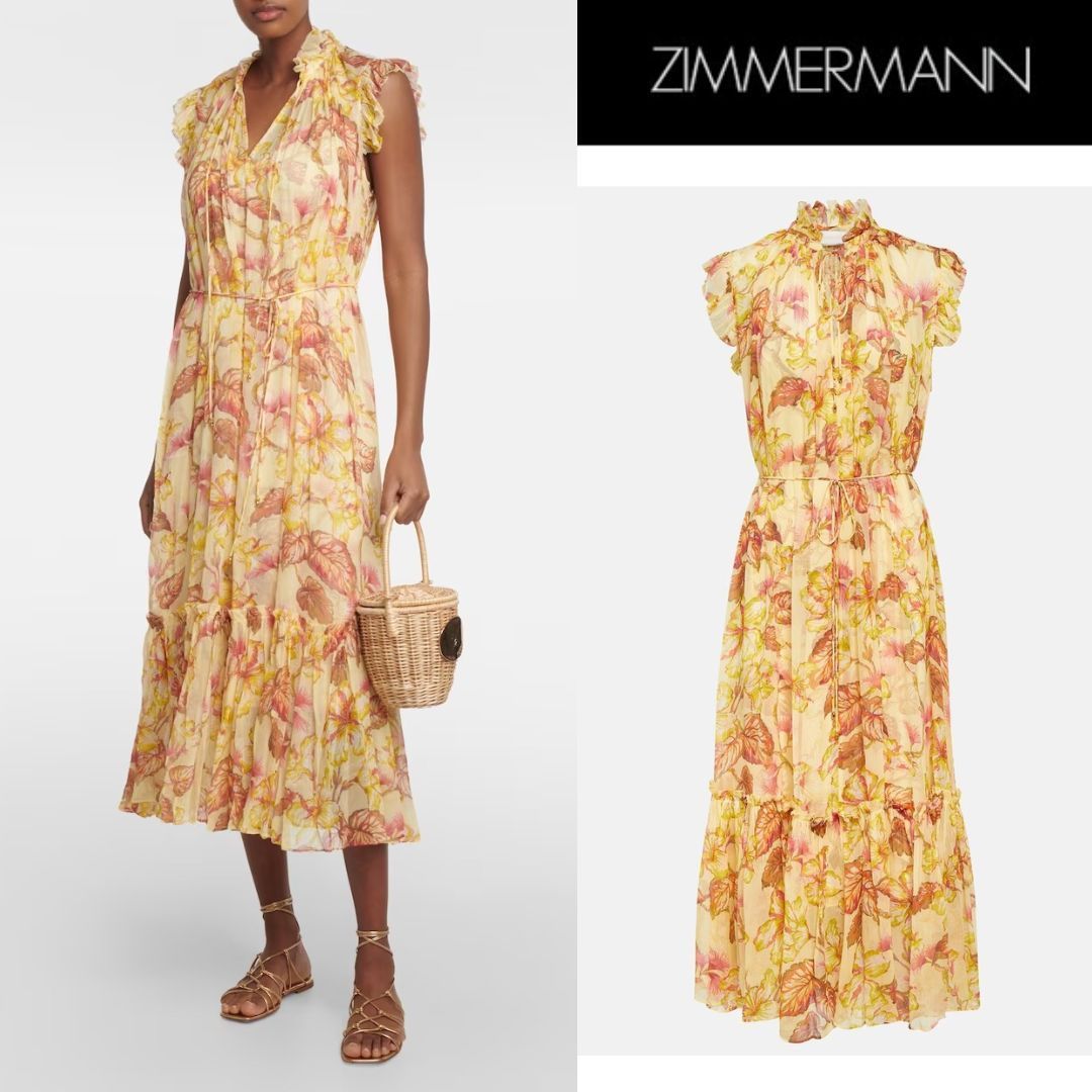 【Zimmermann】Matchmaker printed georgette midi dress