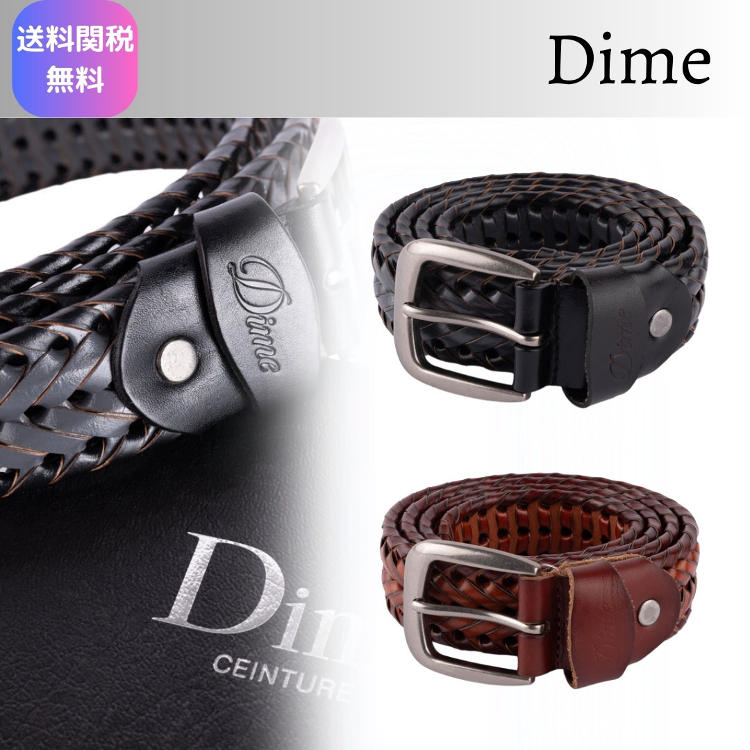 送料・関税込み♦Dime♦編み込みレザーベルト