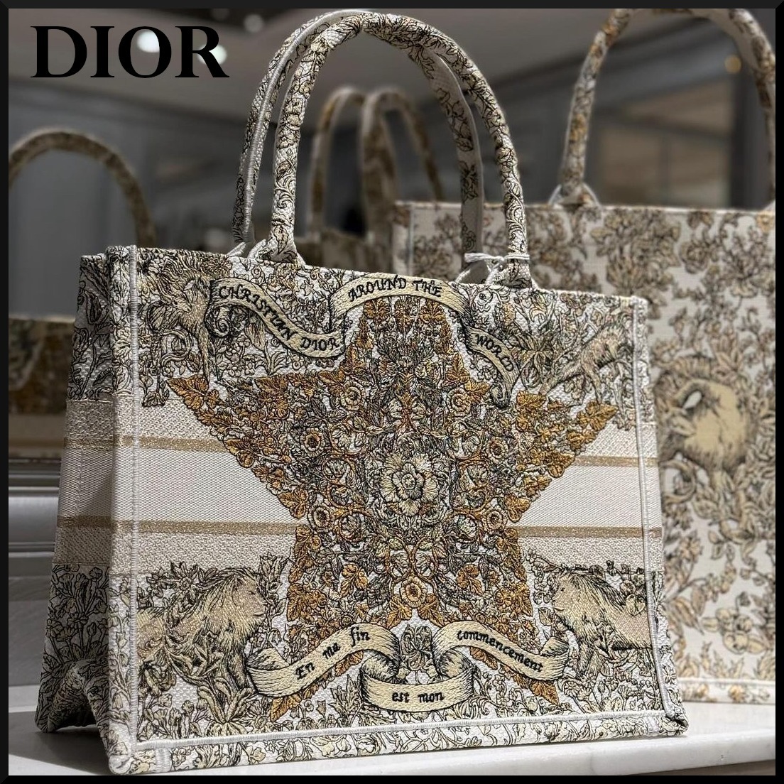 【すぐ届く☆】Dior Book Tote バッグ ミディアム