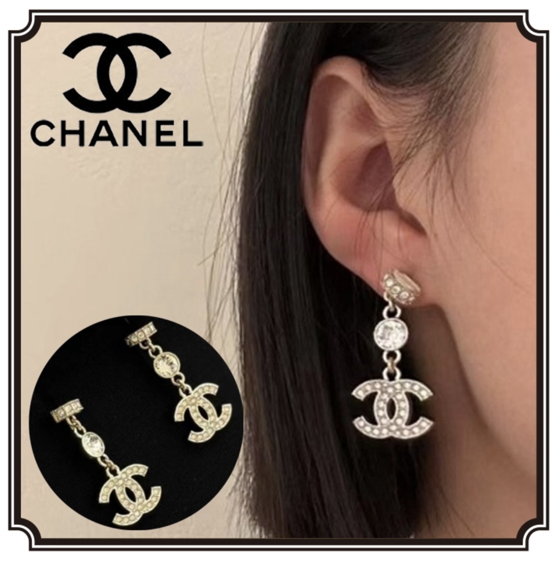 【揺れるCCロゴが可愛い♡】CHANEL ピアス 国内発送