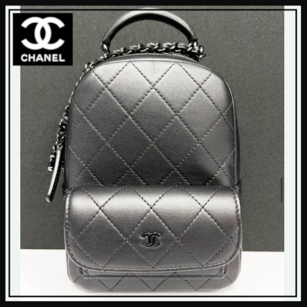 【完売必須♡ブラックロゴ♡】CHANEL バックパック