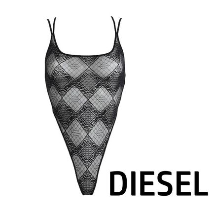 スリップ・インナー・キャミ DIESEL BODYSUITS Women's Bodysuit in denim-effect jersey | Grey | Diesel