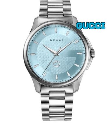 Gucci ブルー アナログ時計 ブルー（青）系 GUCCI(グッチ) 腕時計(メンズ) - 海外通販のBUYMA