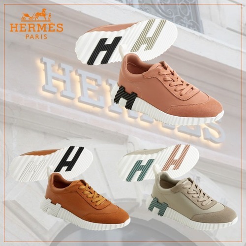 秋冬カラーがお洒落な♪【HERMES】《Bouncing》スニーカー