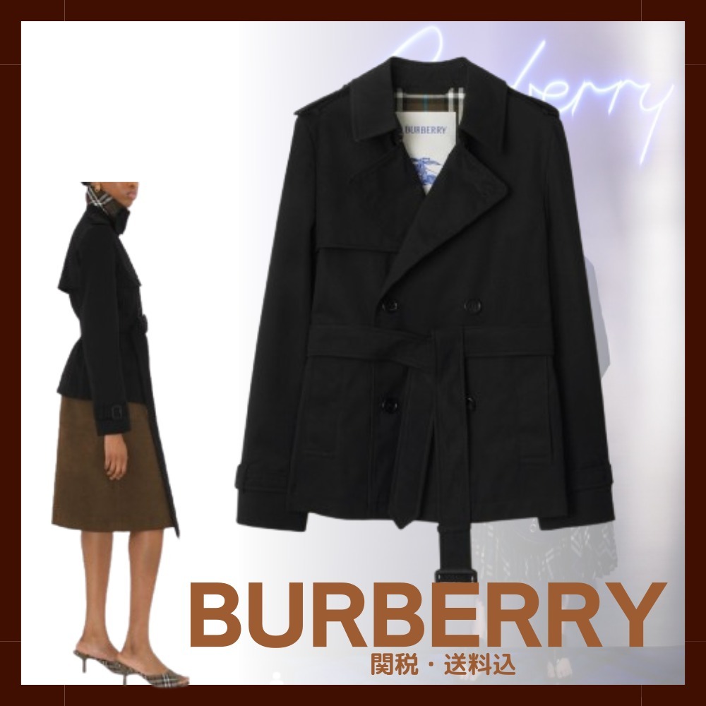 新作☆【BURBERRY】コットンブレンド トレンチジャケット