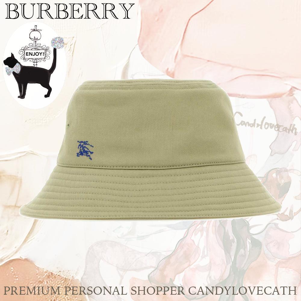 ハット BURBERRY Khaki Cotton Bucket Hat
