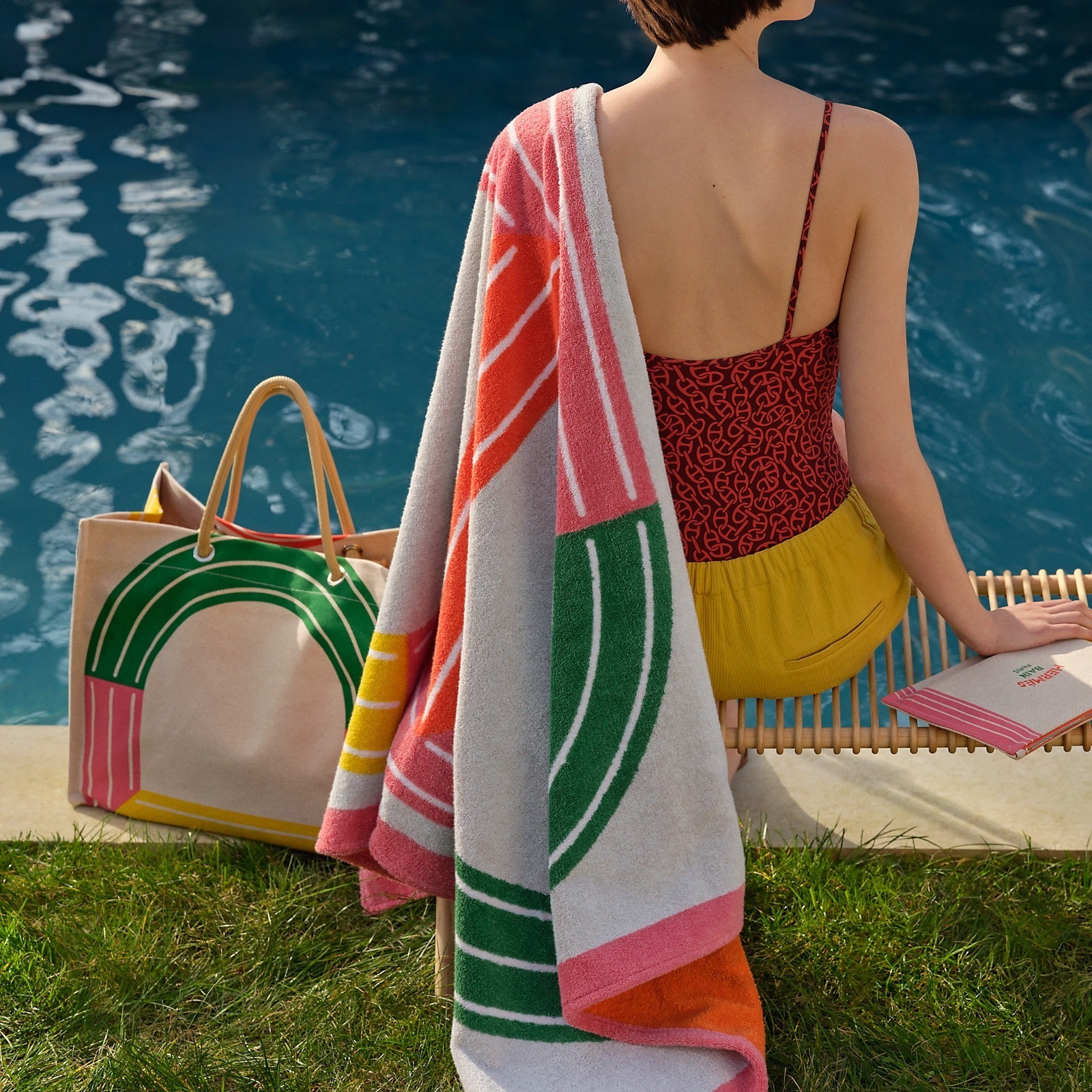 【HERMES】デザインがお洒落 ☆ mare Maillon Marin バック 2色 HERMES】デザインがお洒落 ☆ mare Maillon Marin バック 2色