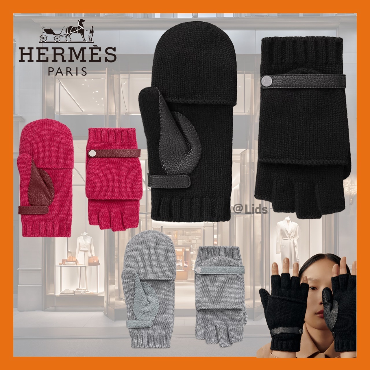 【トレンド・カジュアルに上品に】HERMES 手袋 《ボルチモア》