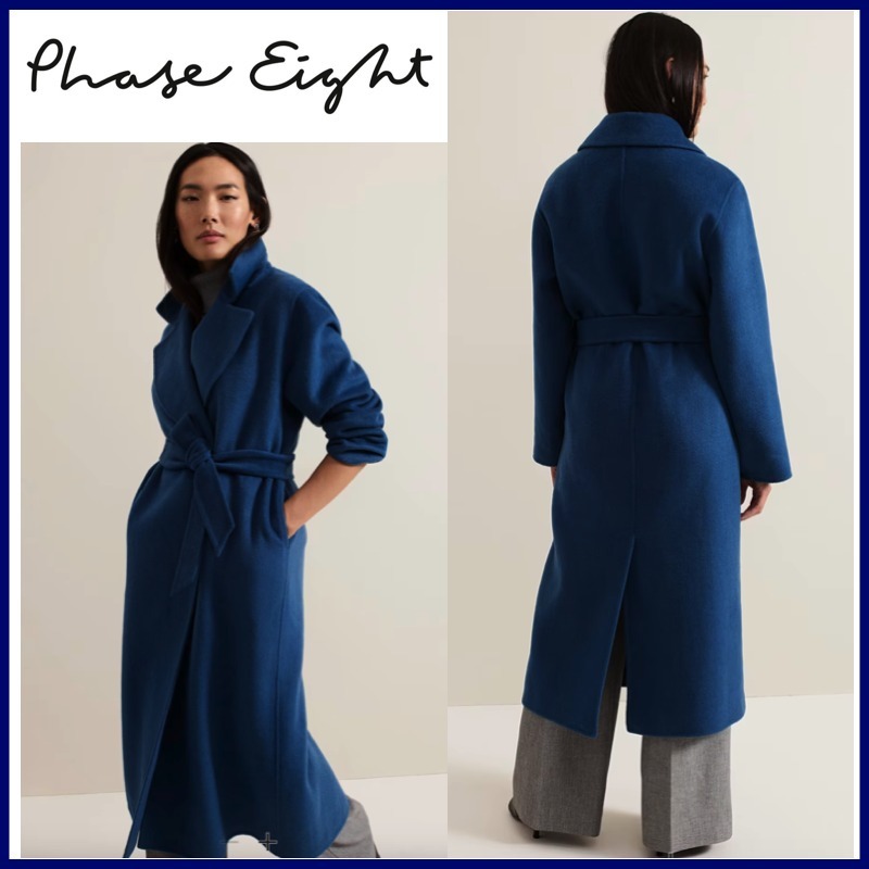 国内発送♪【PHASE EIGHT】定番ラップコート◇オシャレブルー