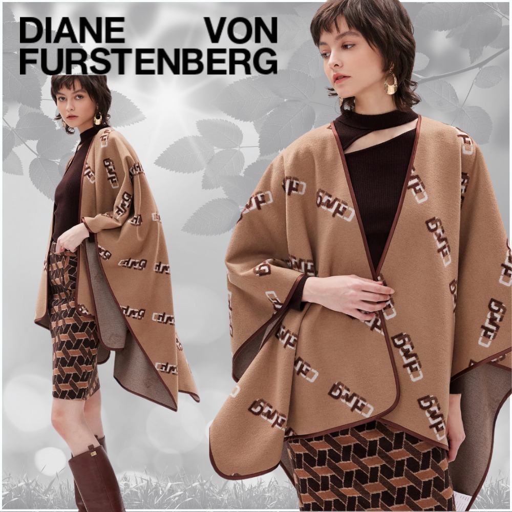【関税込】DVF ★ウール素材★柔らかいカーティス ニット ケープ