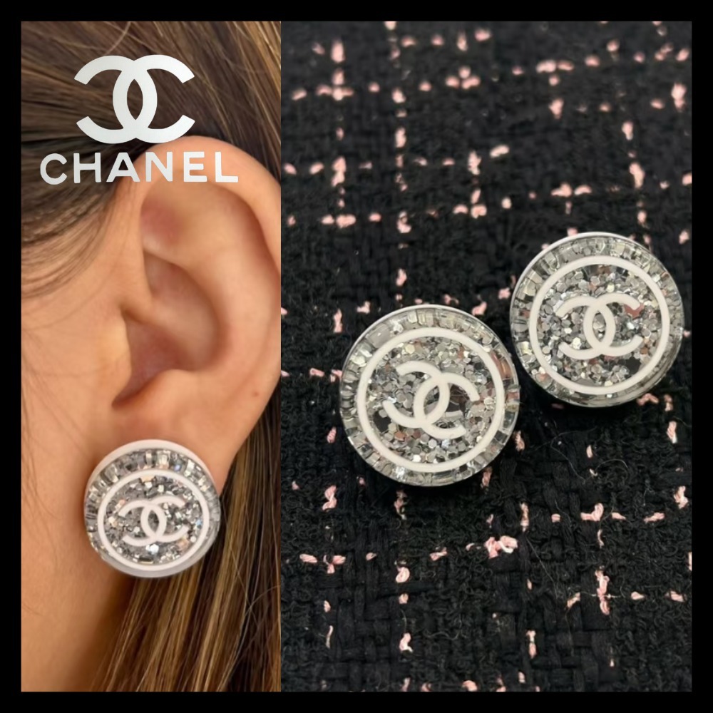 【キラキラ可愛い♪】CHANEL ラウンドピアス
