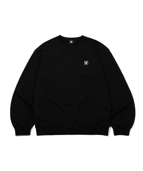 スウェット・トレーナー WOOALONG Signature balloon over sweatshirt BLACK