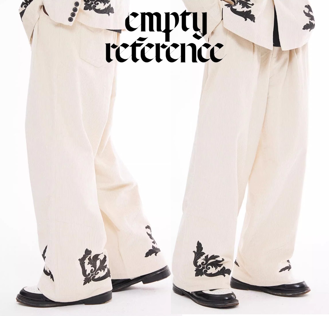 送料関税込[EMPTY REFERENCE]コーデュロイワイドパンツ大人気
