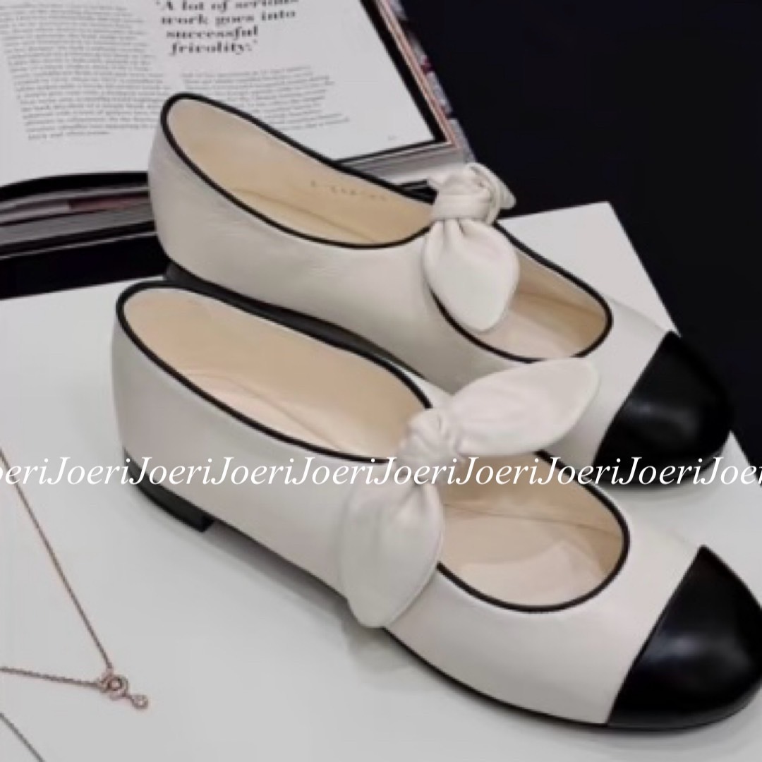美品】CHANEL シャネル メリージェーン リボンフラットシューズ