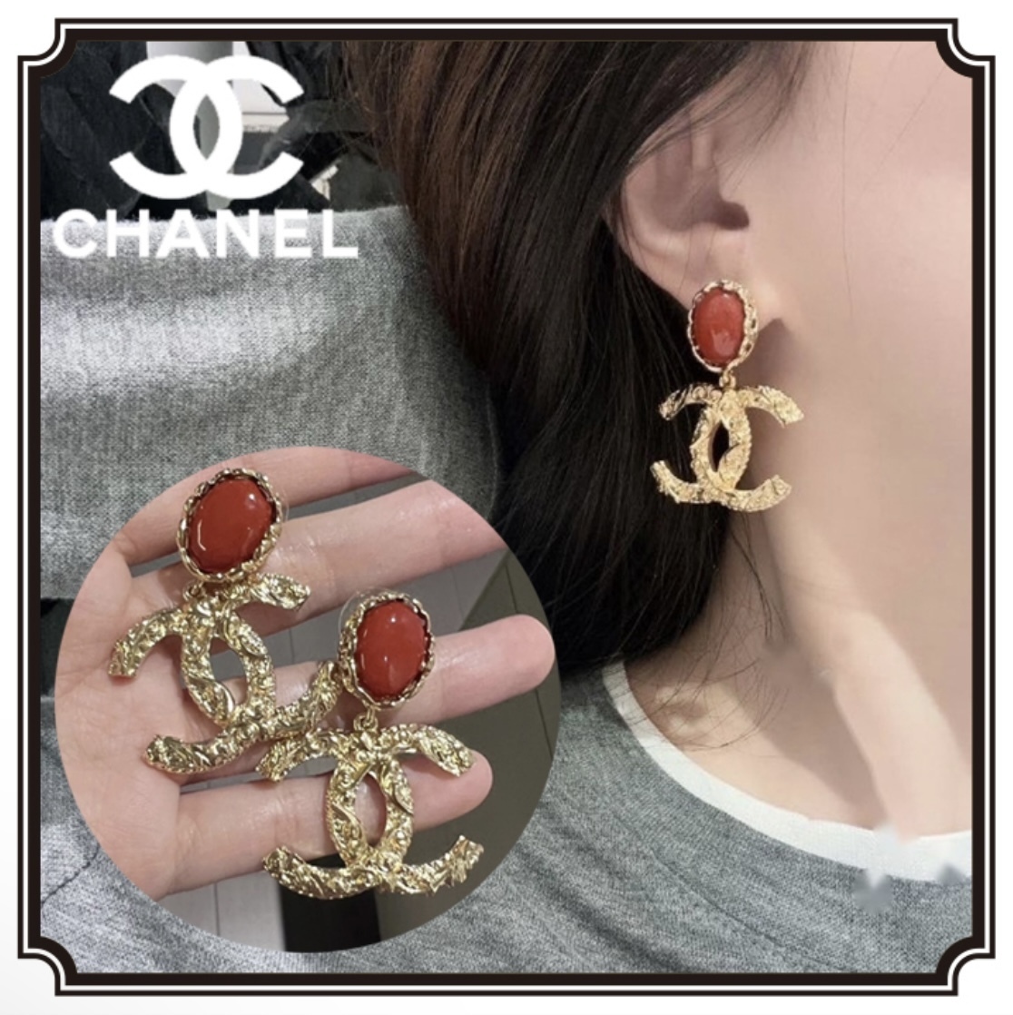 【コーデの主役間違いなし♡】CHANEL ピアス 国内発送
