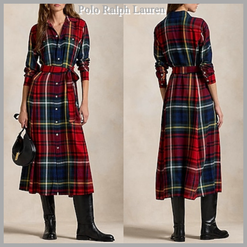 【Polo Ralph Lauren】タータンチェック柄 シュミーズドレス