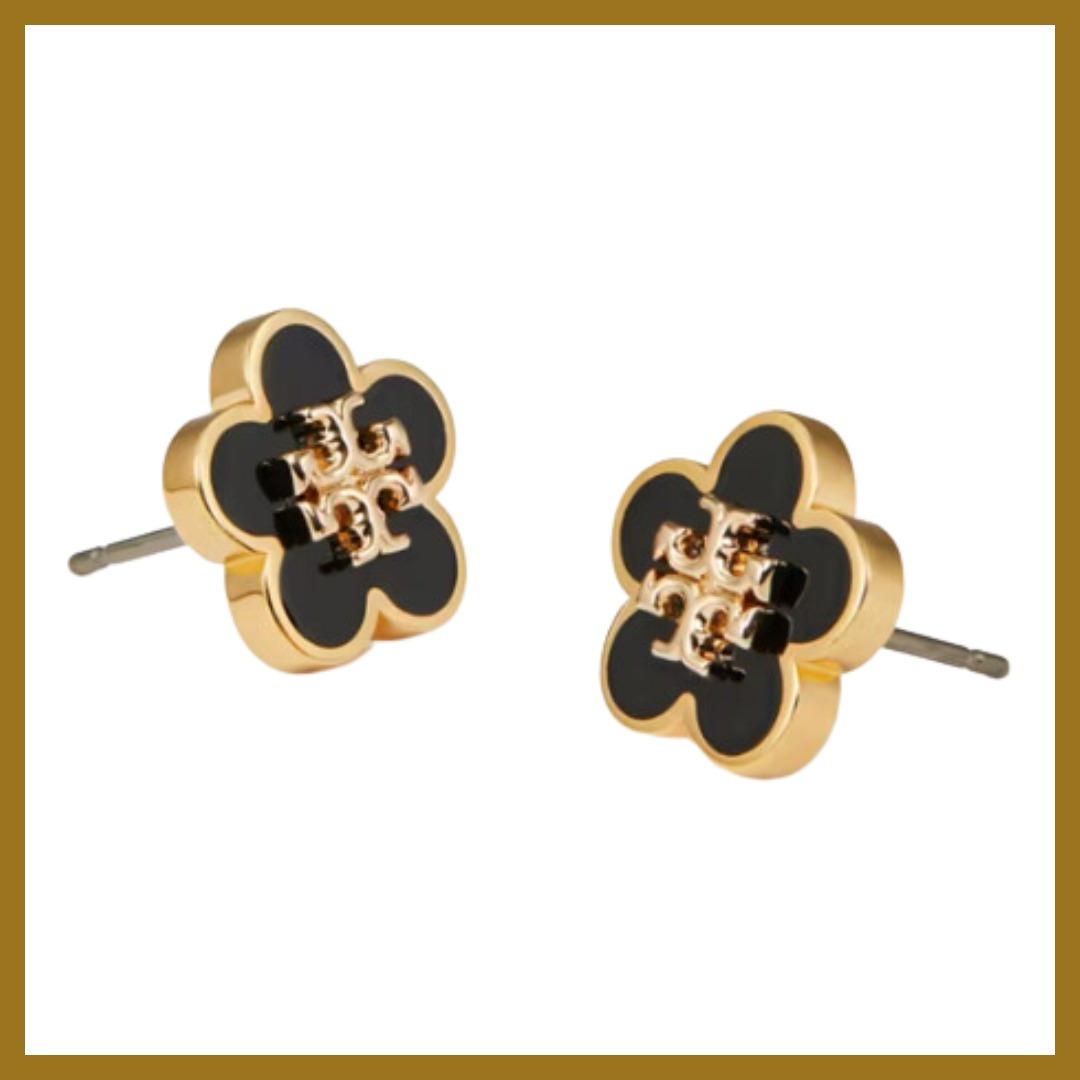 ギフトにも *TORYBURCH* キラ エナメル フラワースタッズ ピアス