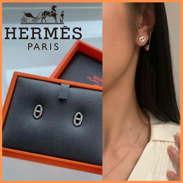 【上品で永遠の魅力】HERMES ファランドール ピアス TPM
