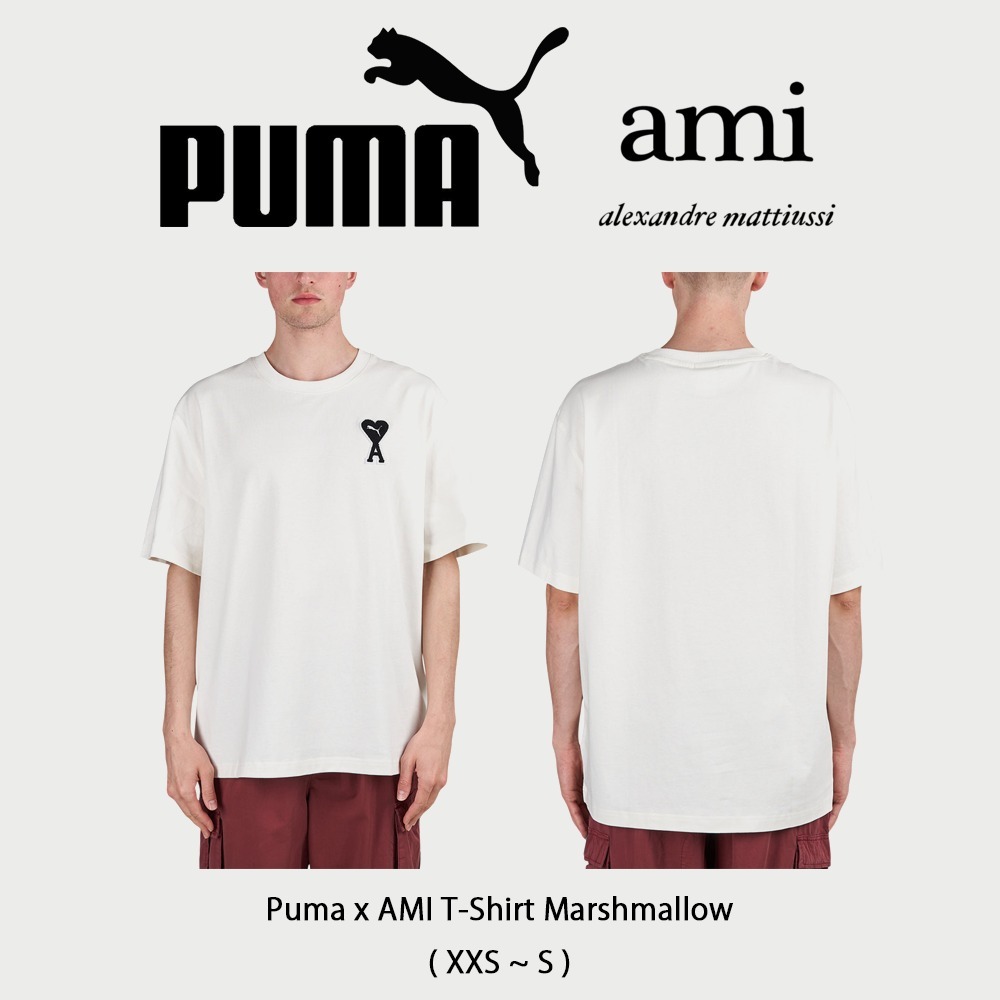 【Puma x AMI】 T-Shirt Marshmallow ★人気