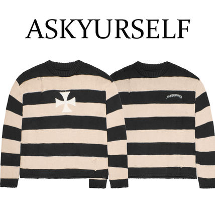 【T-ポイント5倍】 ASKYURSELF(アスクユアセルフ) ニット・セーター(メンズ) - 海外 トップス