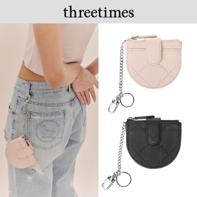 【threetimes】Memory chain purse 小銭入れ 2色 | 韓国