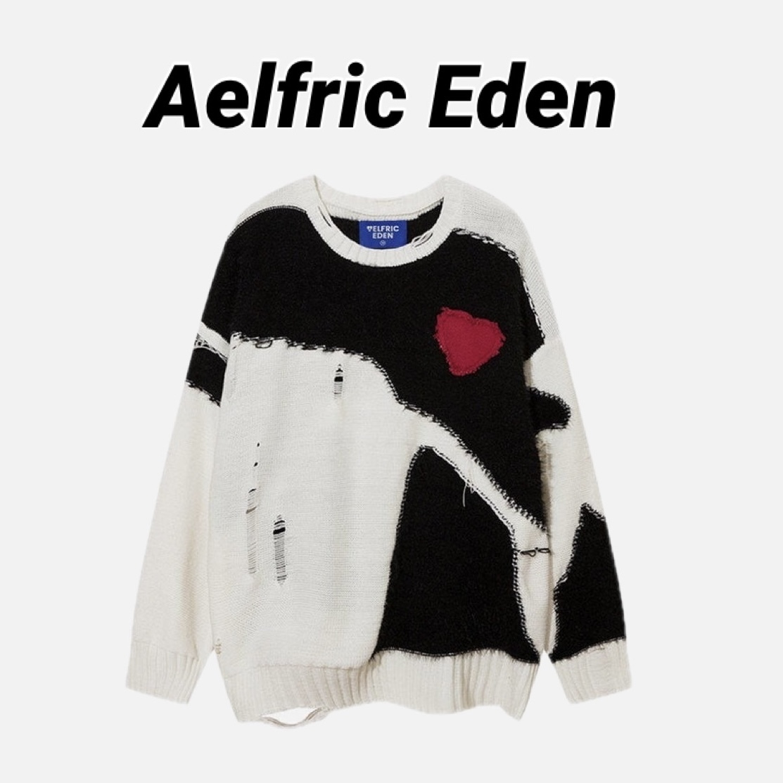 ◆Aelfric Eden◆カラーブロッキングフリンジハートニット送料込
