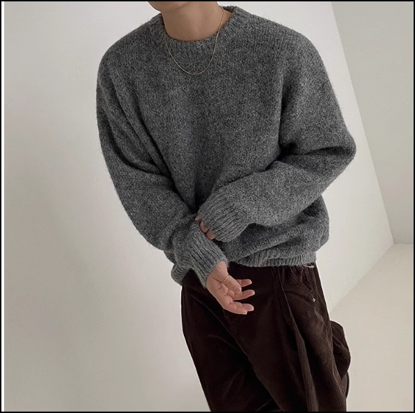 メンズ シンプル ニットセーター 韓国 ファッション
