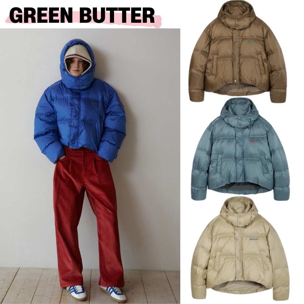 ダウンジャケット・コート [GREEN BUTTER] Duck Down Puffer Jacket : 4color