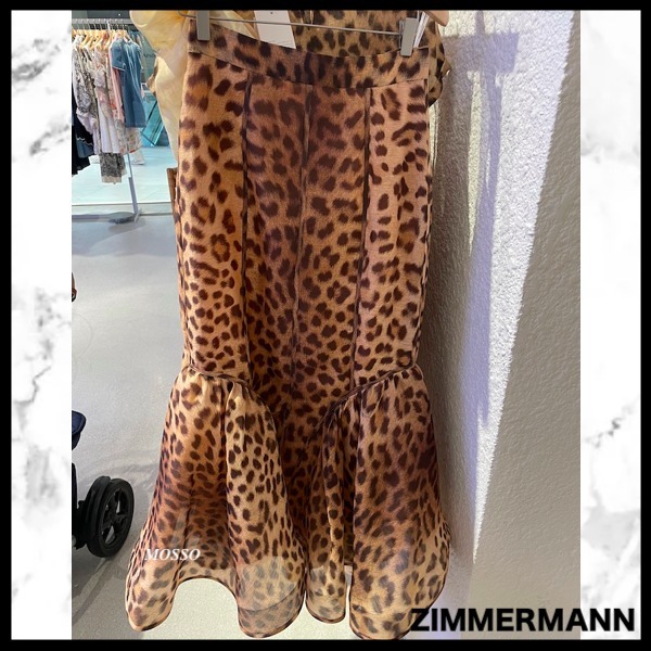 【Zimmermann】CRUSH PENCIL SKIRT レオパード ペンシルスカート
