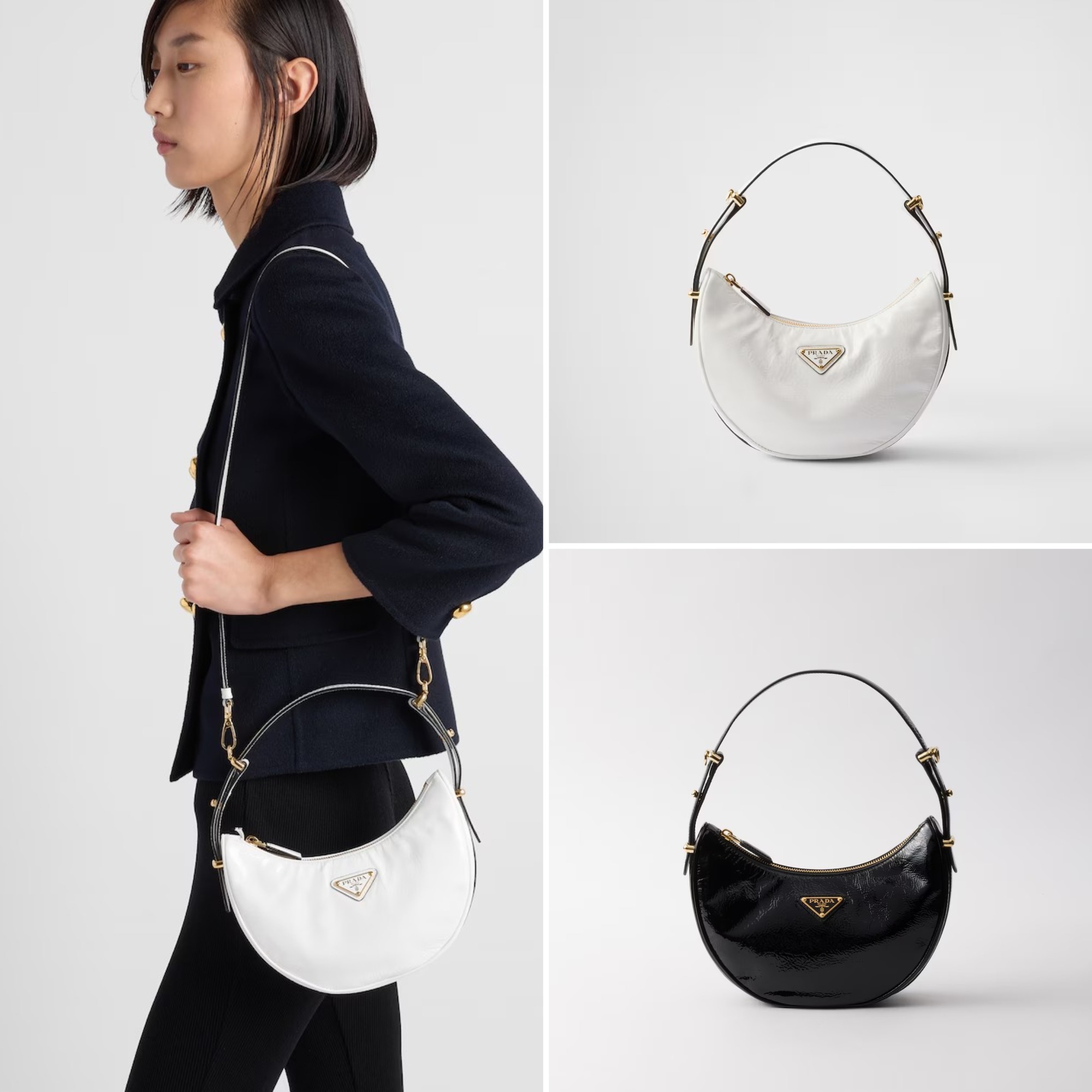 《送料無料》PRADA Prada Arque naplak patent leather