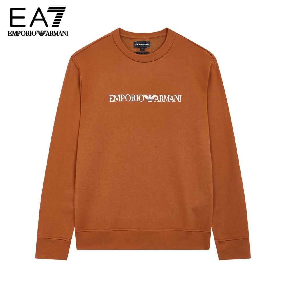 【EMPORIO ARMANI】 M's Logo Point Crew-neck ★ Orange