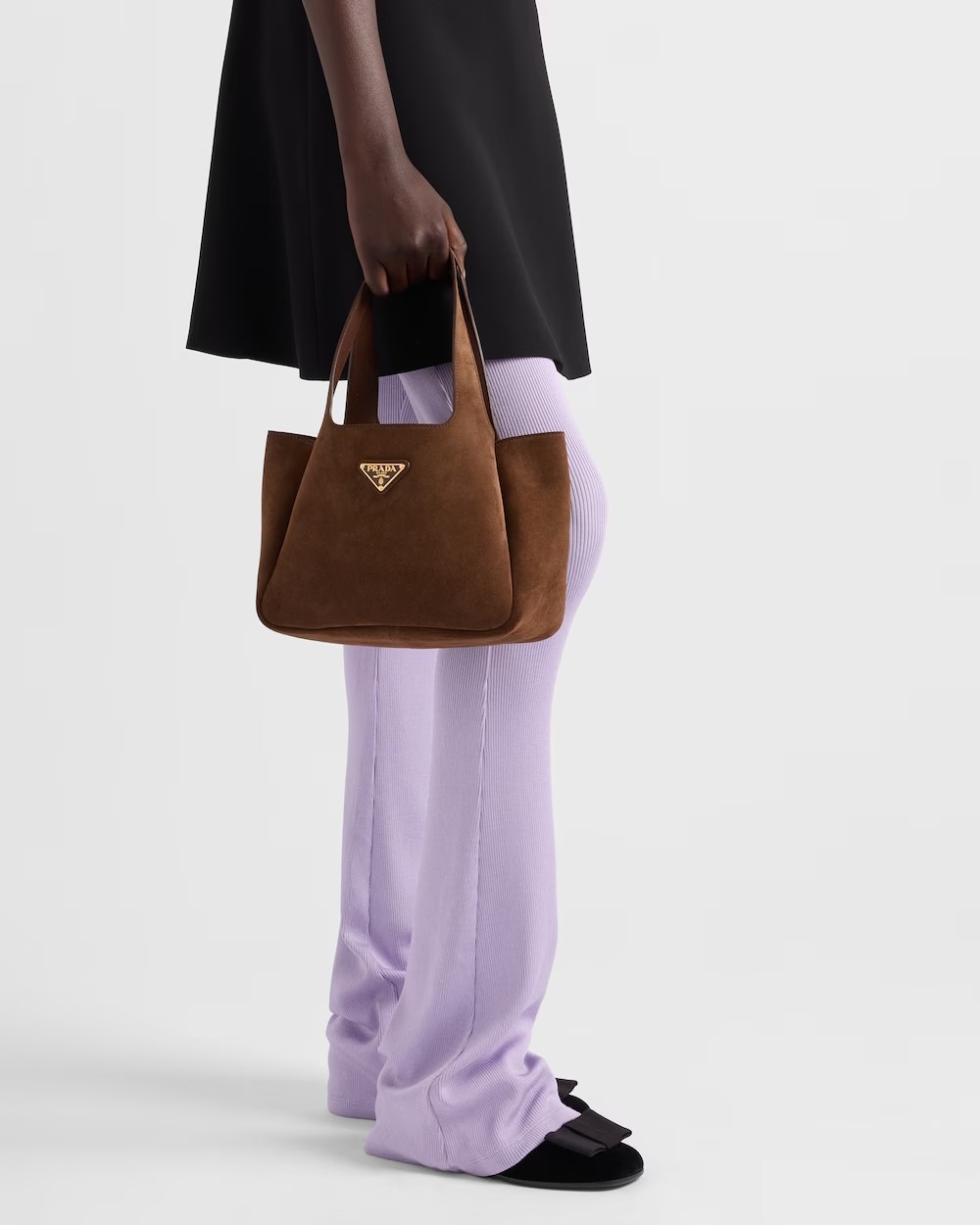 《送料無料》PRADA Mini suede shopping bag