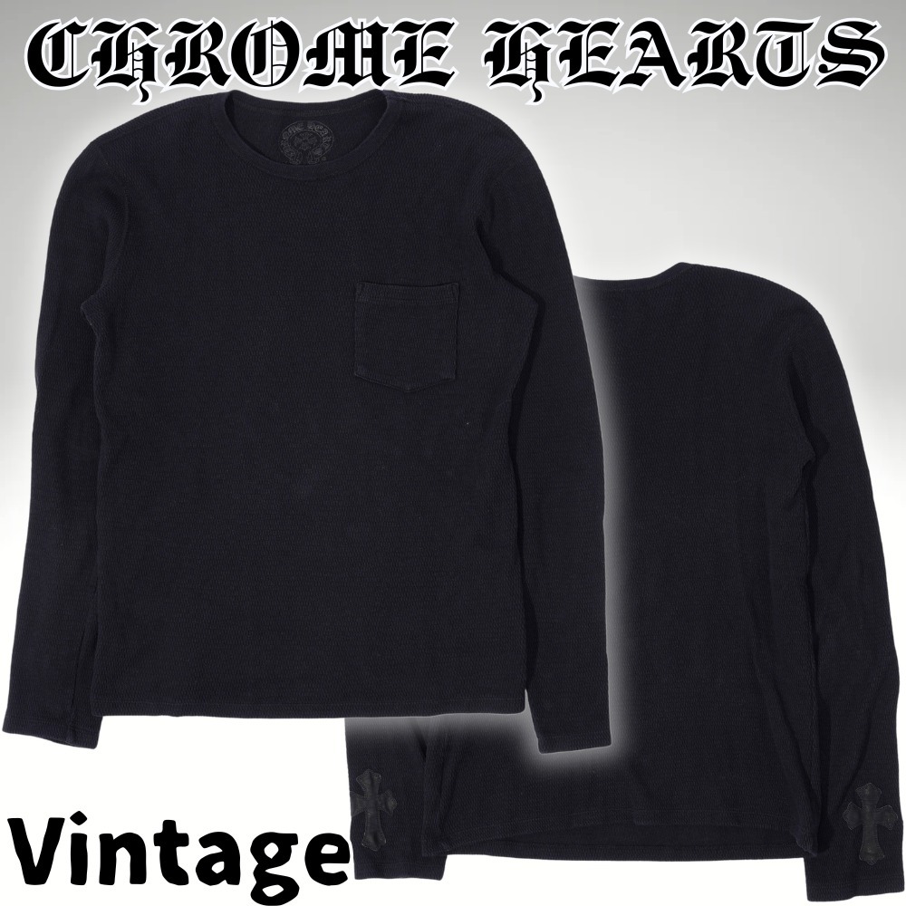 【ヴィンテージ】Rank:B☆クロムハーツ Black クロス Tシャツ