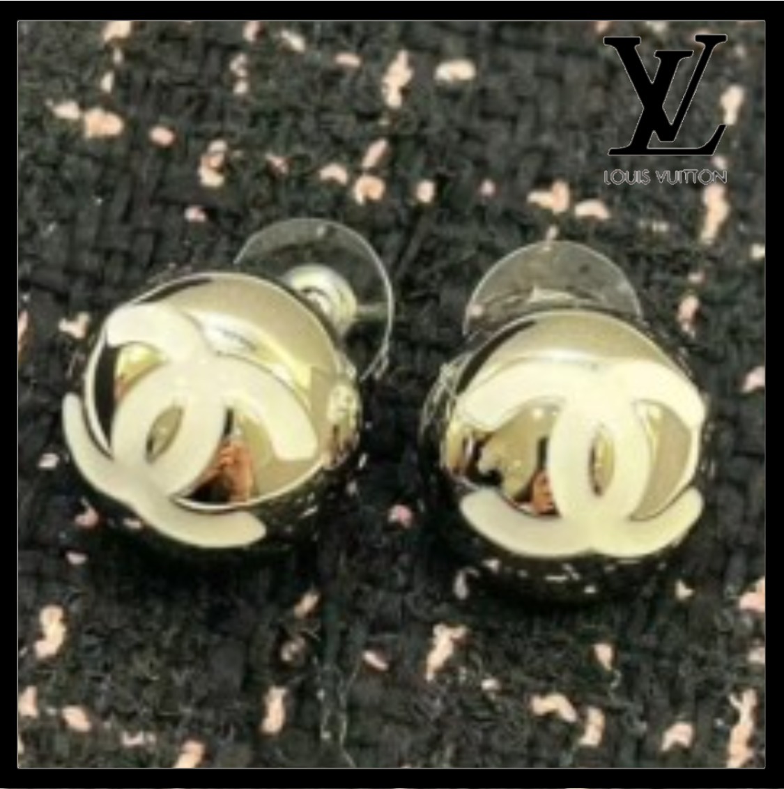 ◆デイリーシーンに重宝☆◆【CHANEL】サークルピアス