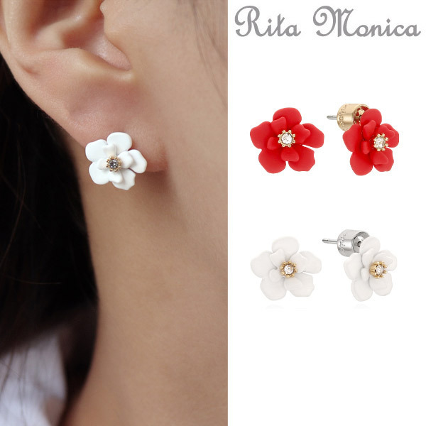 OH MY GIRL ユビン着用【Rita Monica】Camellia Earrings ピアス
