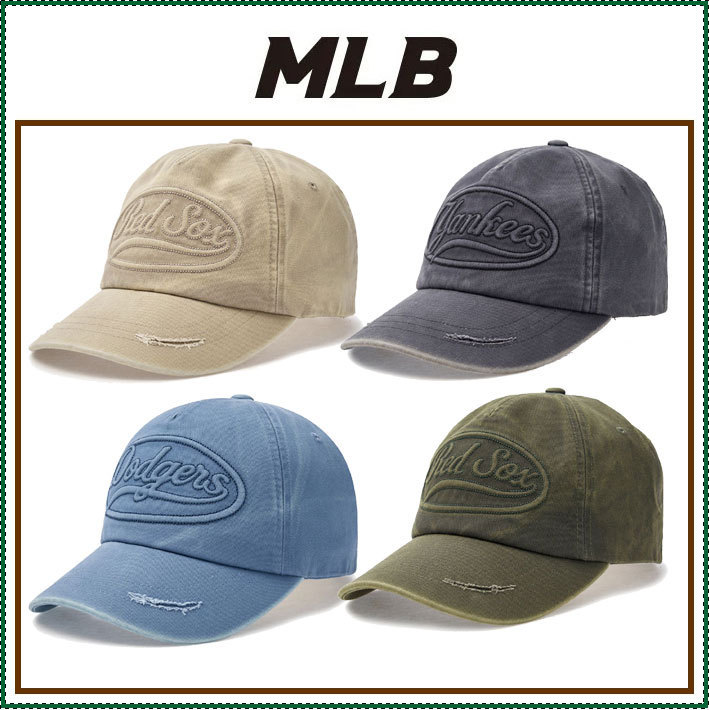 【MLB】 Varsity Vintage Tonton Cursive Unstructured Ball Cap