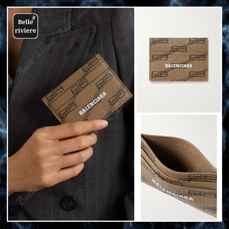 24AW new/BALENCIAGA プリントカードホルダー CardHolder Beige