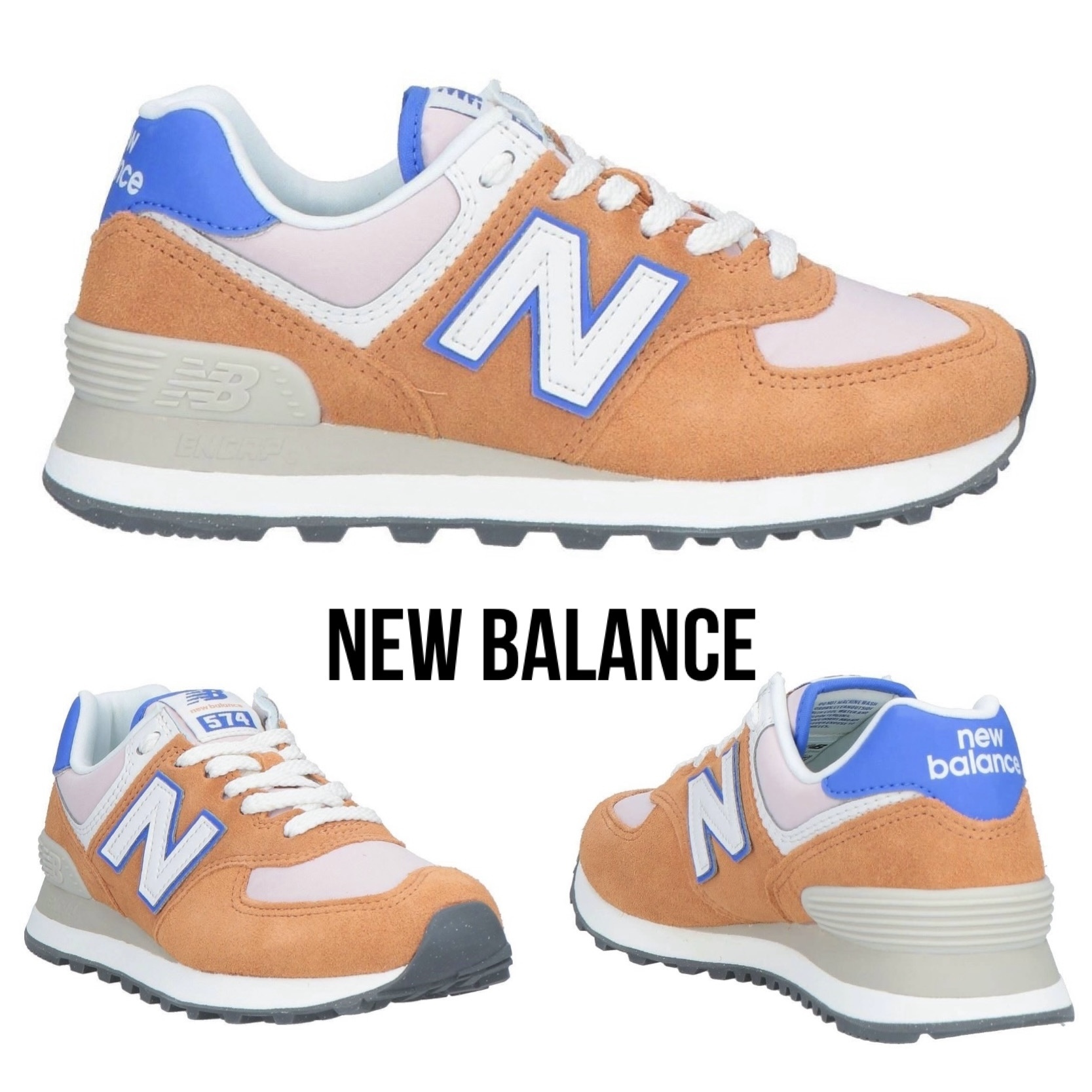 送料関税込み☆NEW BALANCE 574 ロゴ スニーカー