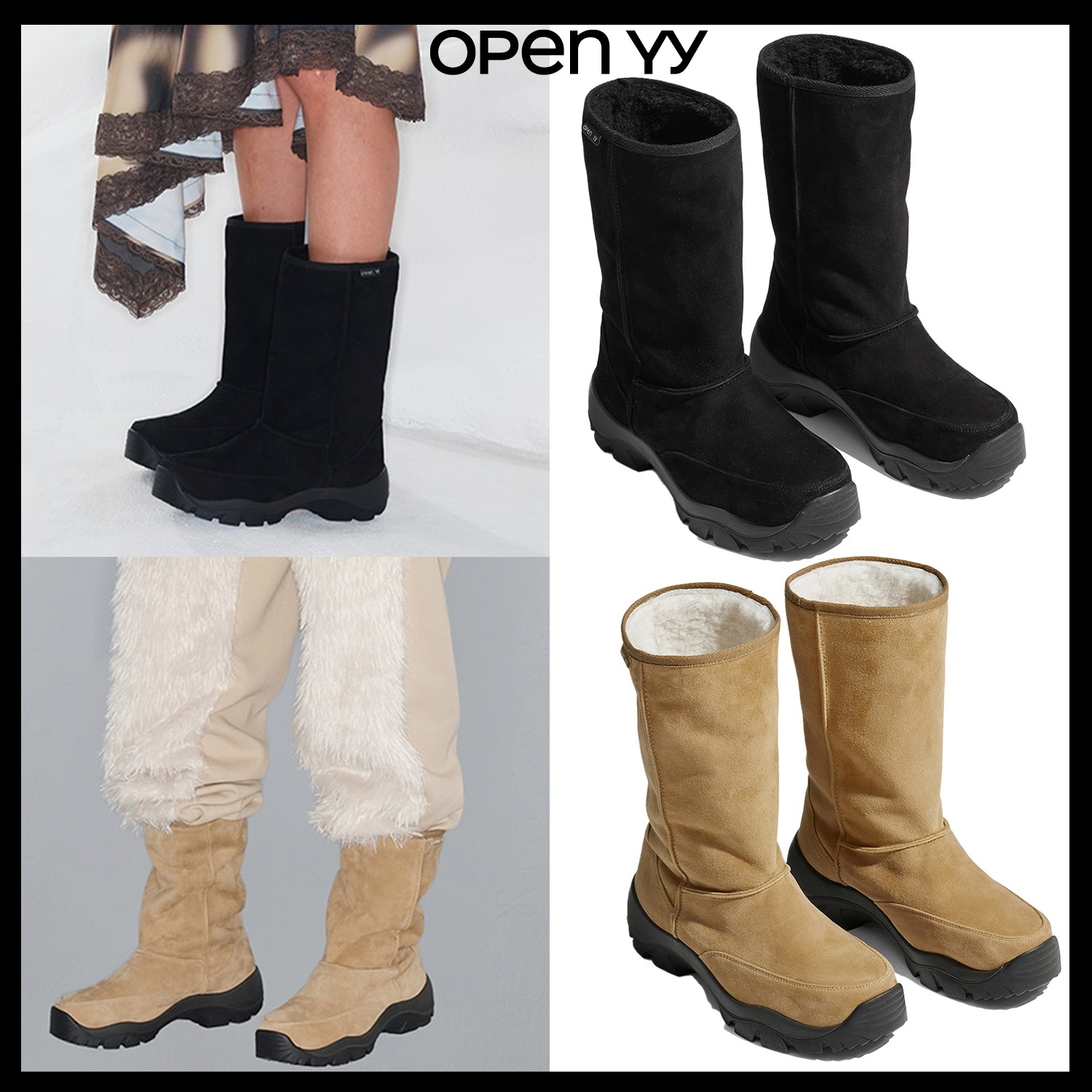 【OpenYy】SUEDE MOUNTAIN BOOTS / 追跡付