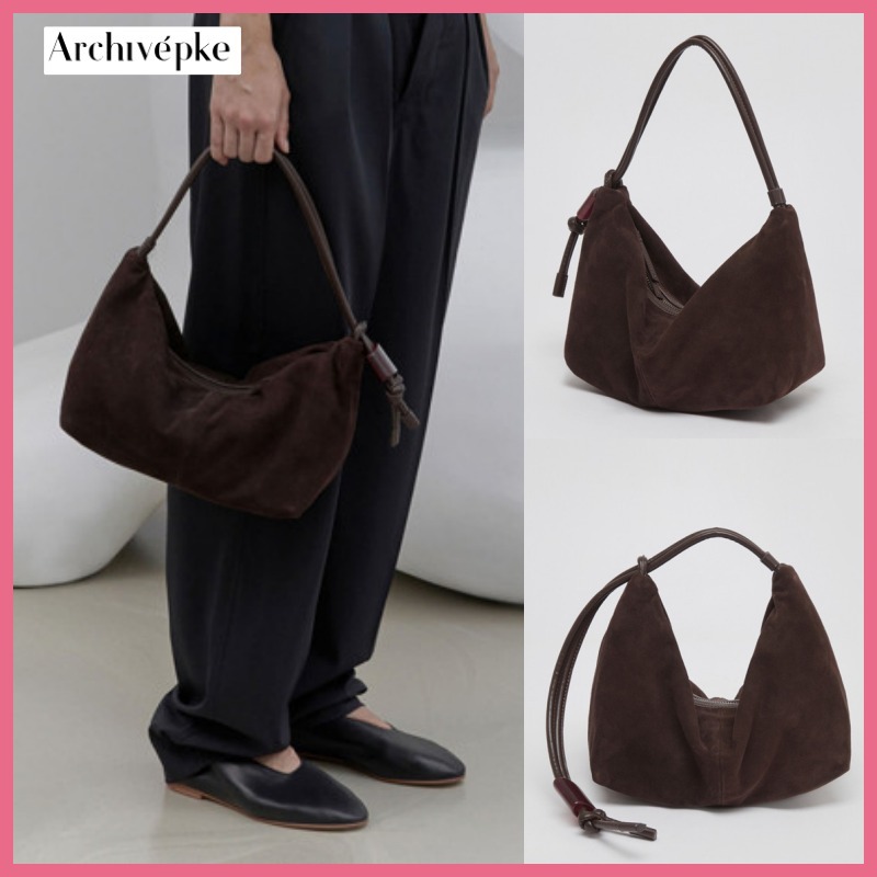 【Archiveepke】Ridge shoulder bag(Suede brown)