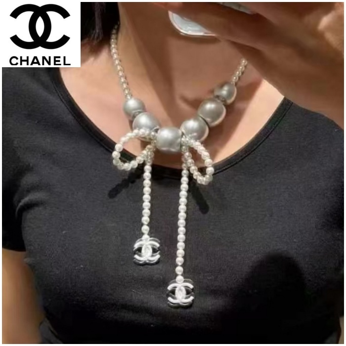 華やかに演出♡パールリボン【CHANEL】ネックレス