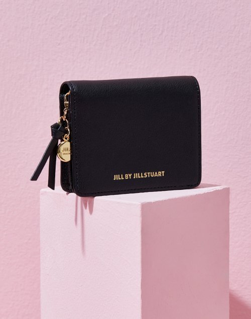 折りたたみ財布 JILLSTUART BONNIE logo print cowhide half wallet 4 colors JL